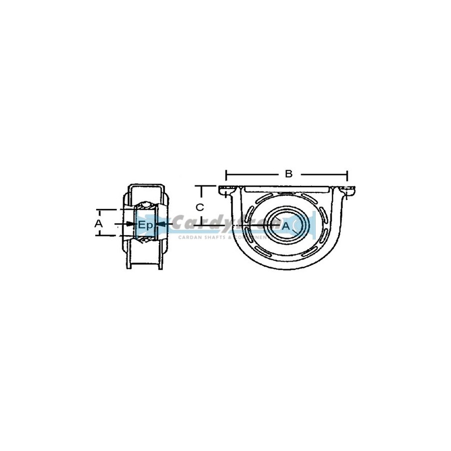 CENTER SUPPORT BEARING DANA SPICER 1610 Ø 45x194