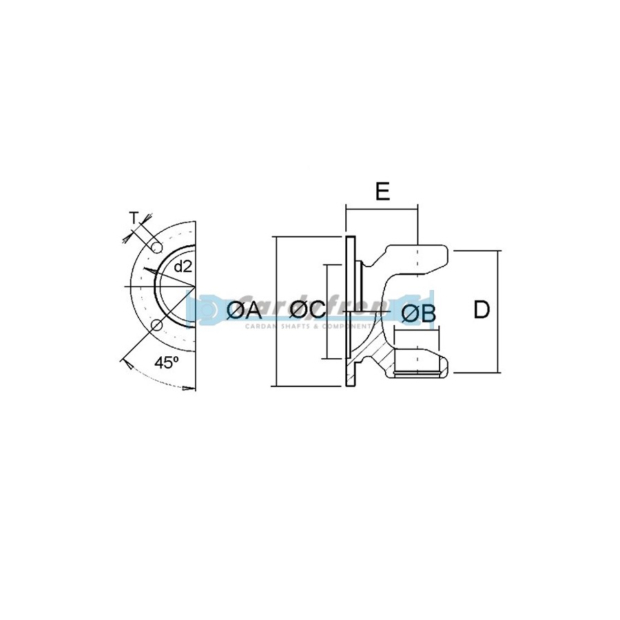 FLANGE YOKE DIN S.6815