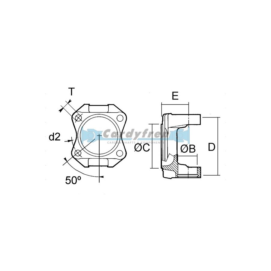 FLANGE YOKE SAE SPICER S.1350