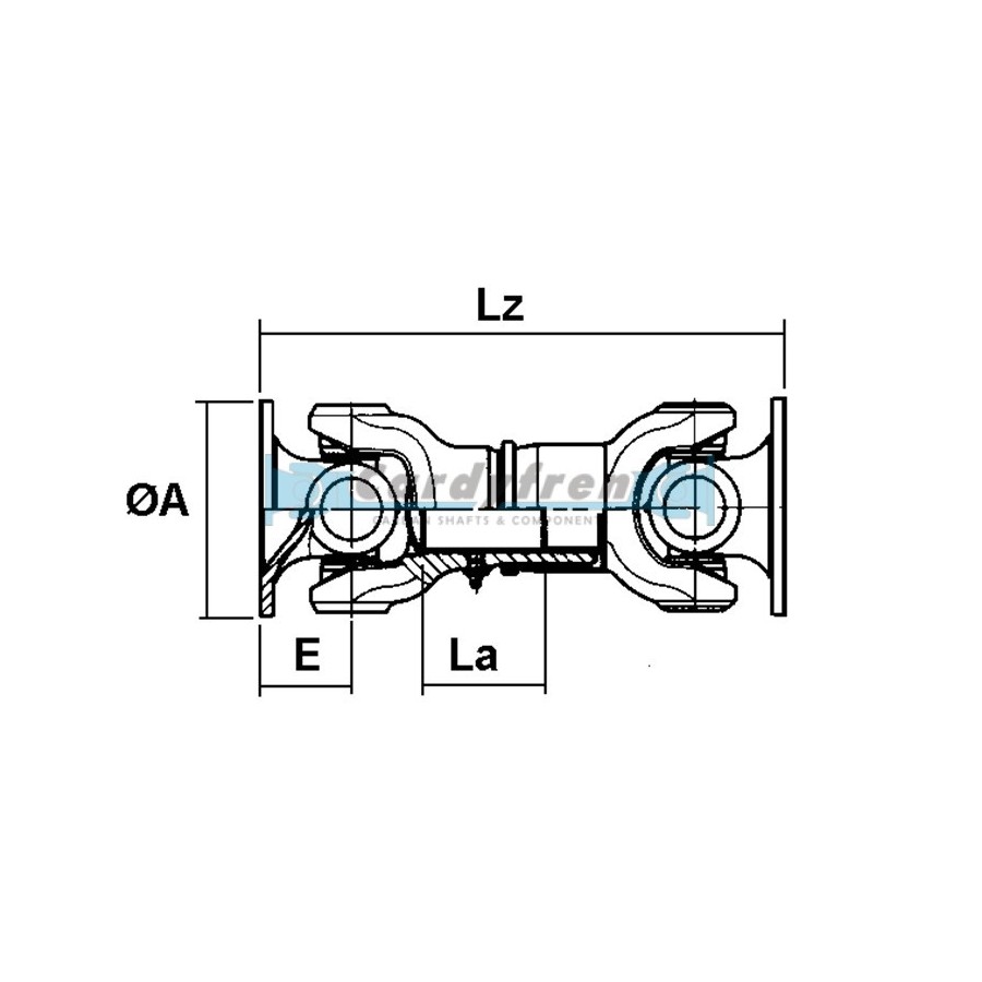 TRANSMISION CARDAN FIJA ELBE 0.107 L 270