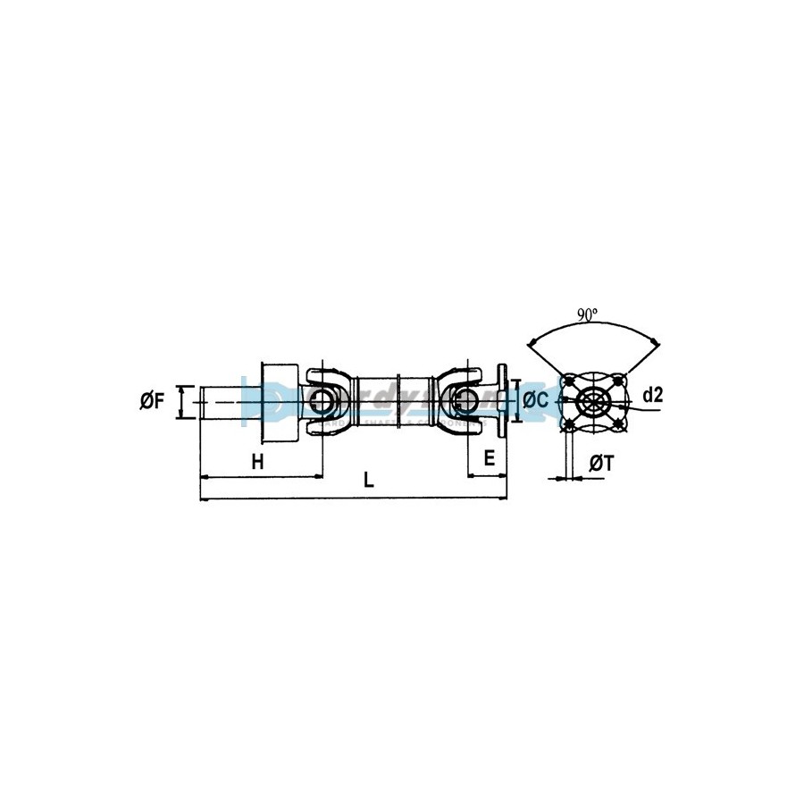 TRANSMISION CARDAN MITSUBISHI MONTERO 840 mm