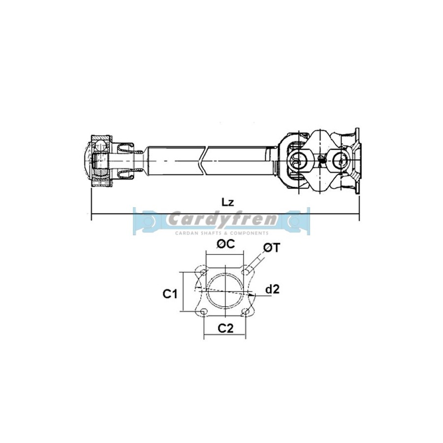 TRANSMISION CARDAN MERCEDES ML 1634100201 696 mm