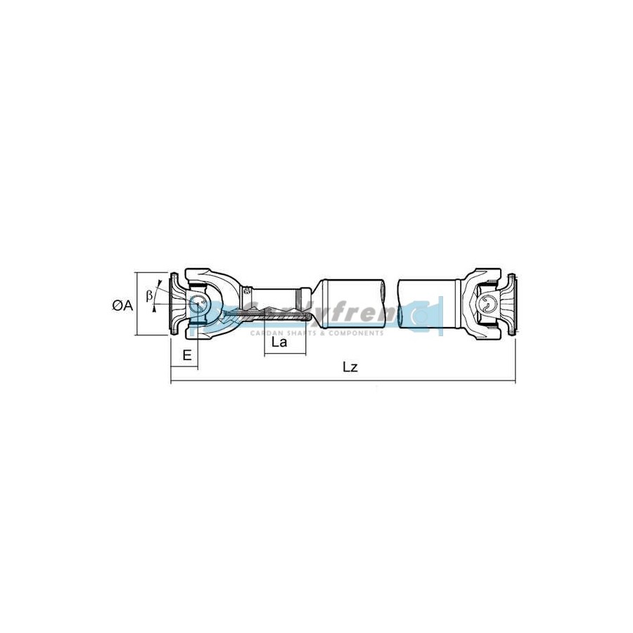 DRIVESHAFT LAND ROVER FRC8386