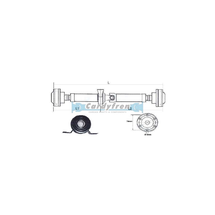 TRANSMISION CARDAN FIAT PANDA 4X4 CV 1728 mm