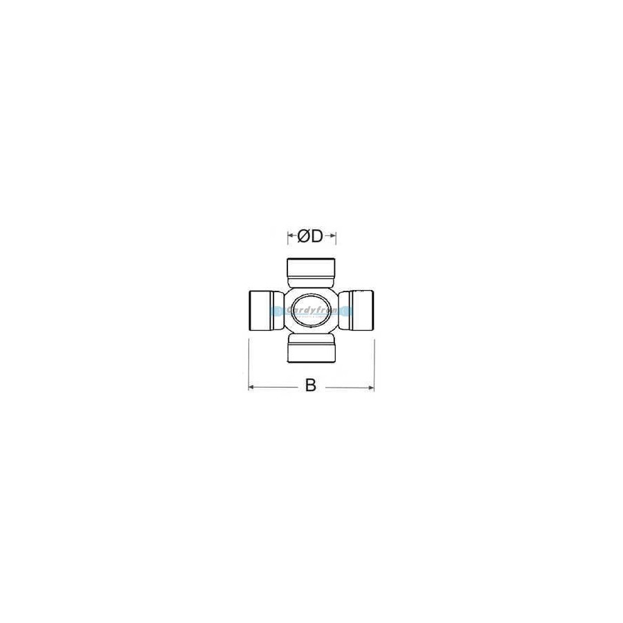 U-JOINT Ø 27x81,7 SERVICE FREE COLD-FORMED S.1310