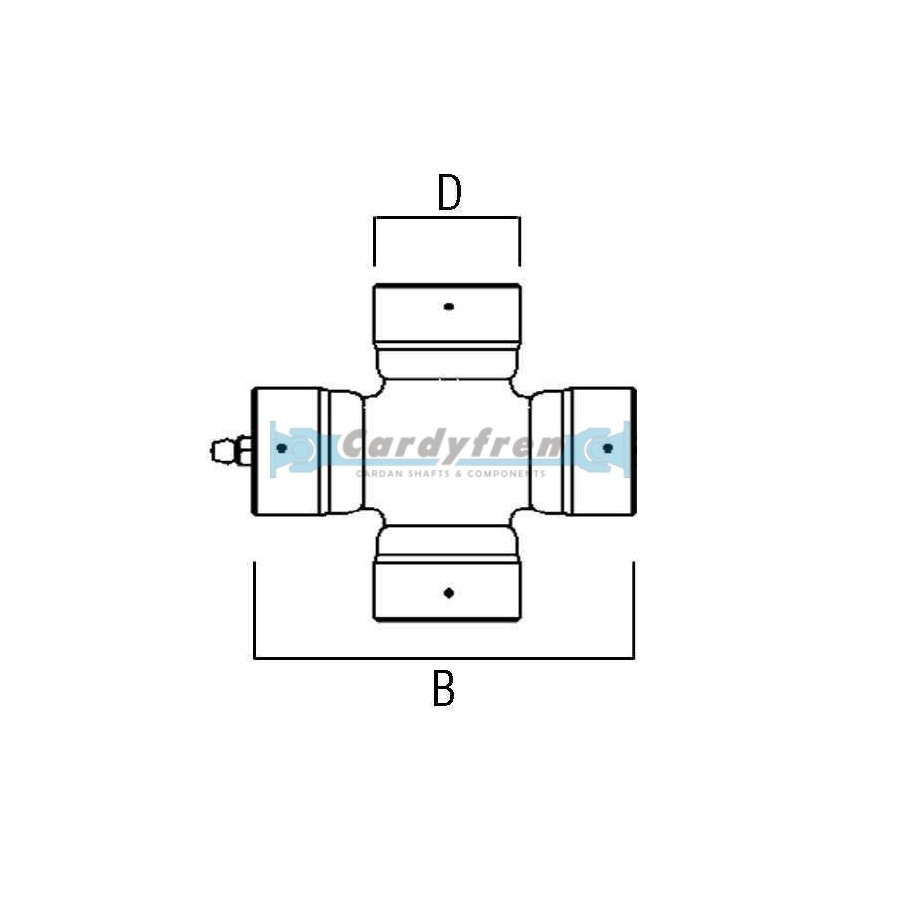 U-JOINT Ø27x100 AGRIBUSINESS LUBE IN CUP