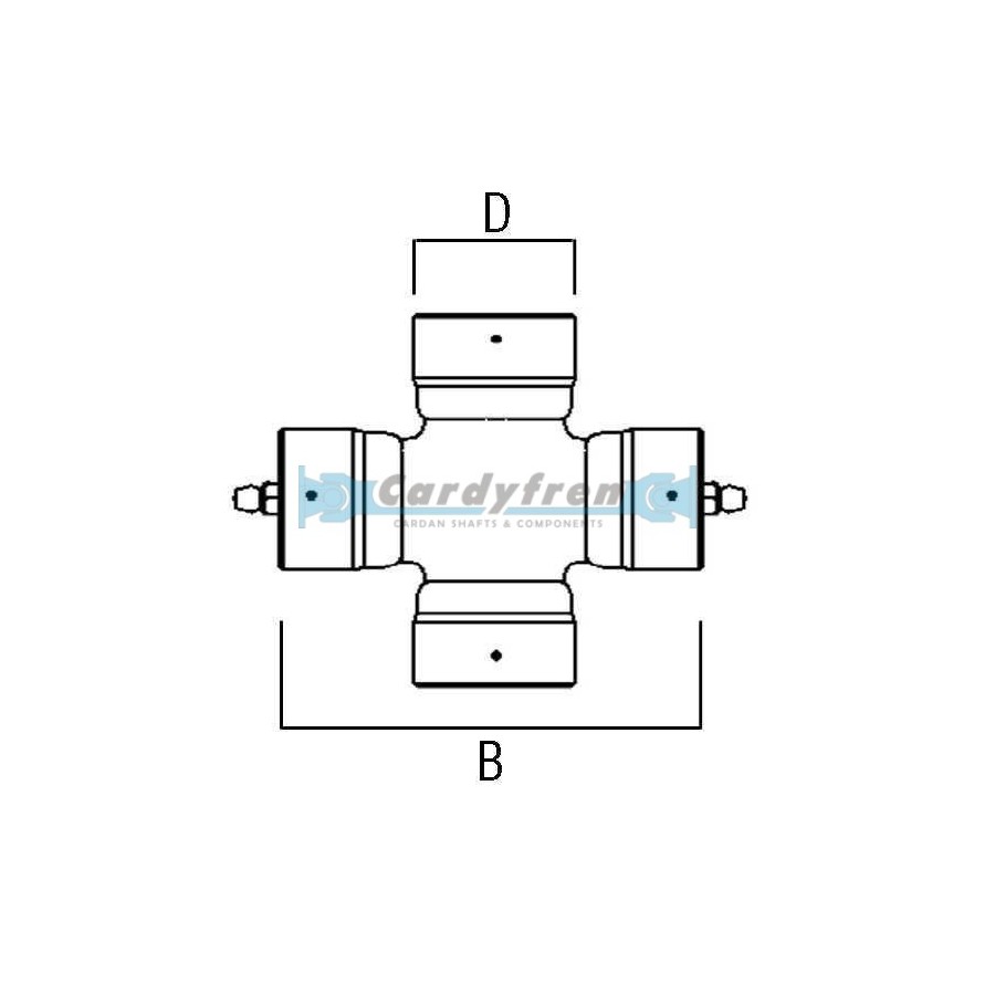 U-JOINT Ø 34x97 LUBE IN 2 CUPS