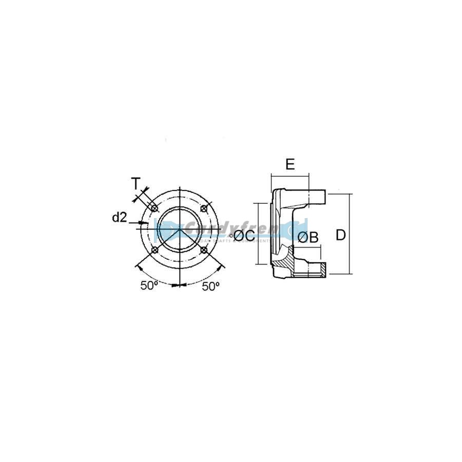 FLANGE YOKE SAE S.1350 98.5x4x9.7