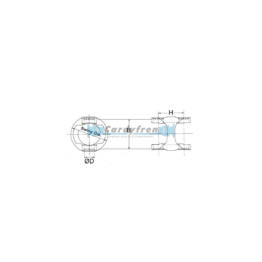 CENTRE COULISSE SPICER 1310 POUR CROISILLON 27x81,7