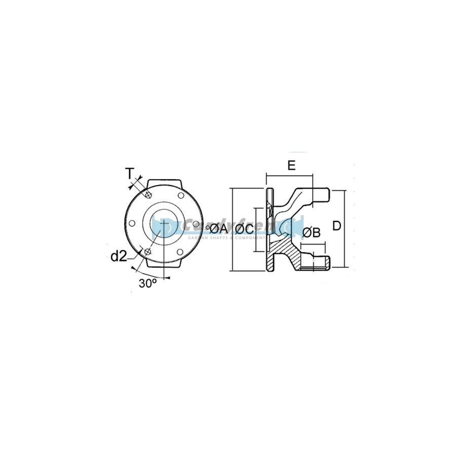 Flange Yoke DIN S.1140 75x6x6