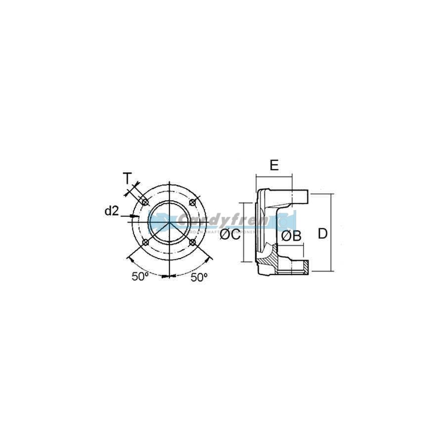 Flange yoke S.1100 SAE 88 mm