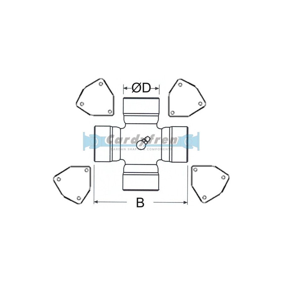 U-JOINT 49,2x177,8 mm L/G 1760 SERIES DANA SPICER