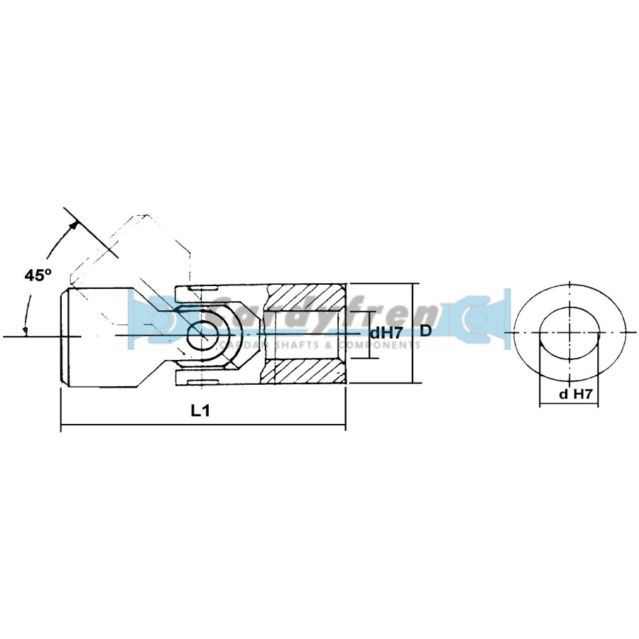 NUDO SIMPLE V DIN7551 SERIE 102 TIPO 52 mm