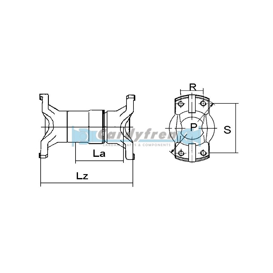 CUERPO CARDAN EXTENSIBLE MECHANICS 5C 85 mm 