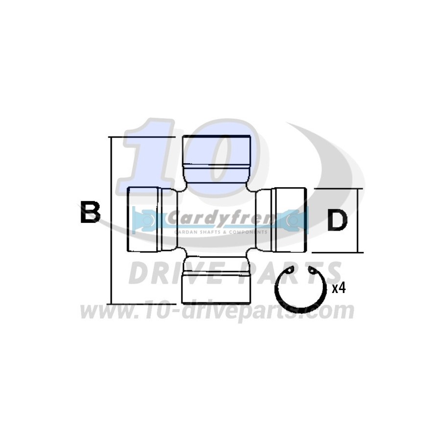 CRUZ Ø 23,80x61,20 SERIE 1100 SIN MANTENIMIENTO