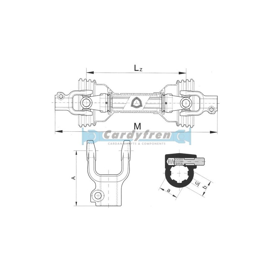 CARDAN AGRICOLA SERIE 1350 1200mm