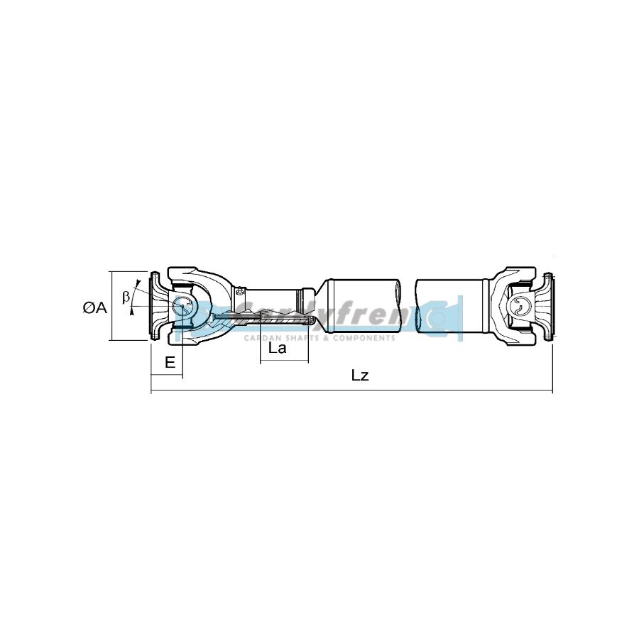 TRANSMISION CARDAN LAND ROVER  88 529 mm