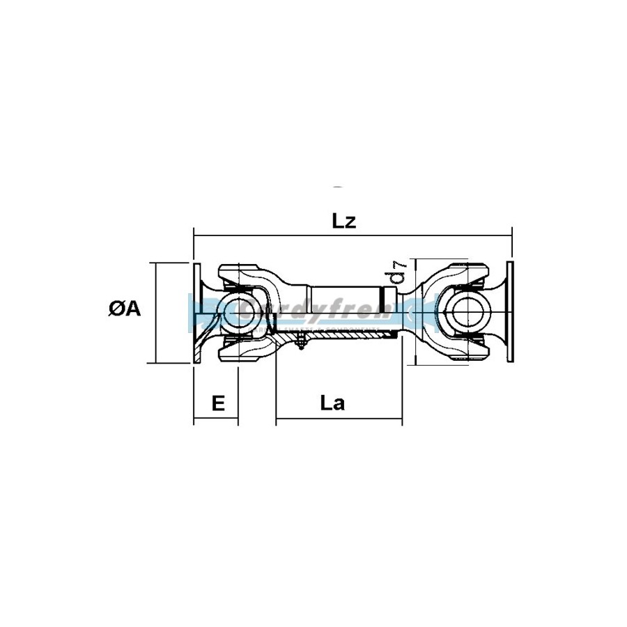 TRANSMISION CARDAN ELBE 0.113 450 mm