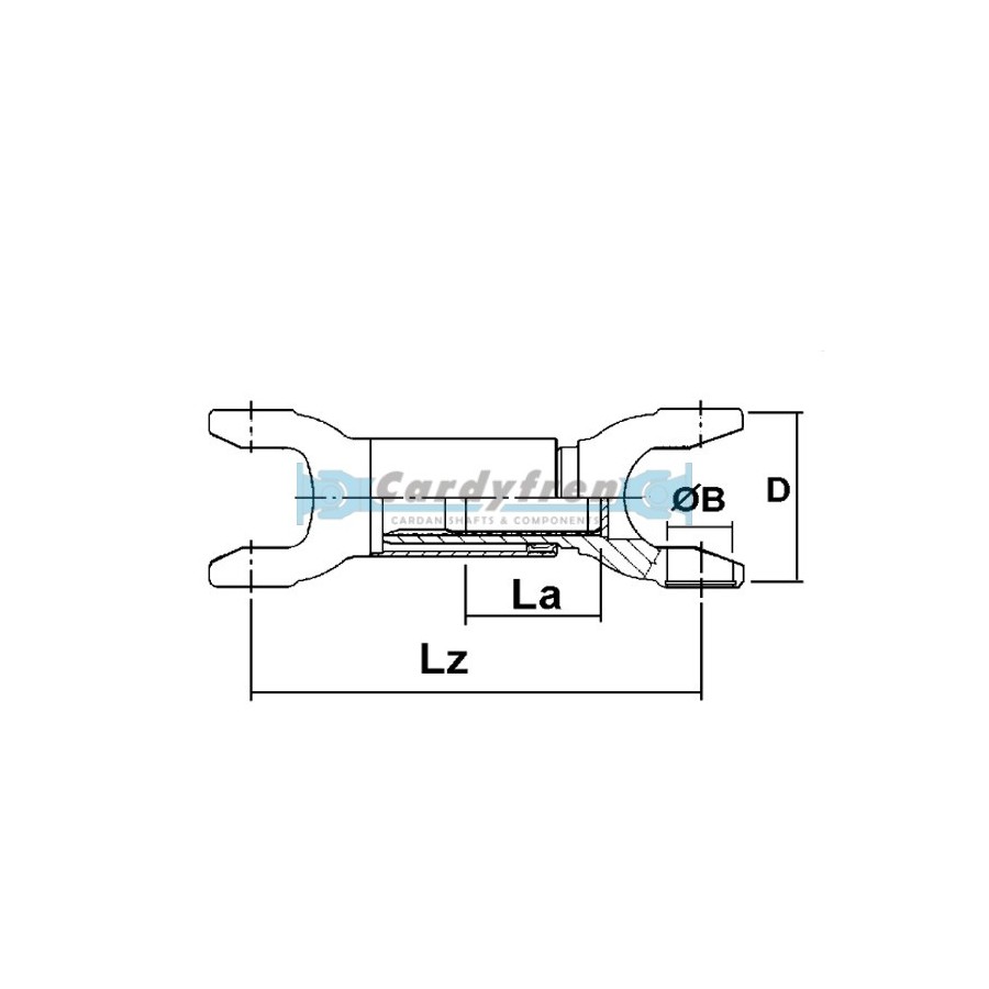 CUERPO CARDAN EXTRA CORTO 2040 302mm