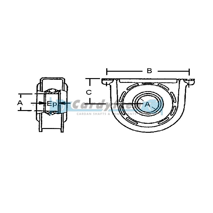 CENTER SUPPORT BEARING DAF